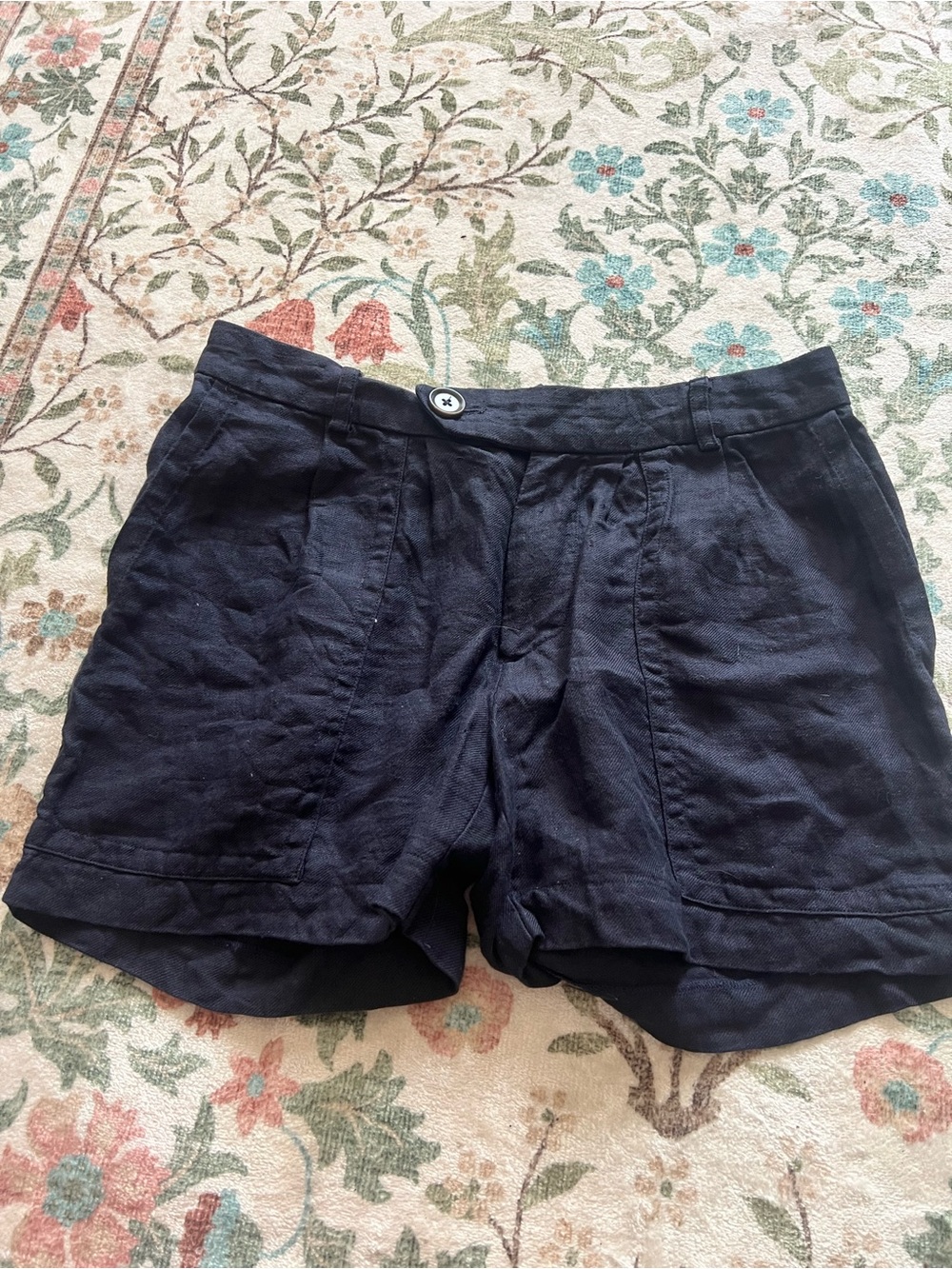 Ulla Johnson Linen Shorts Black Size 2